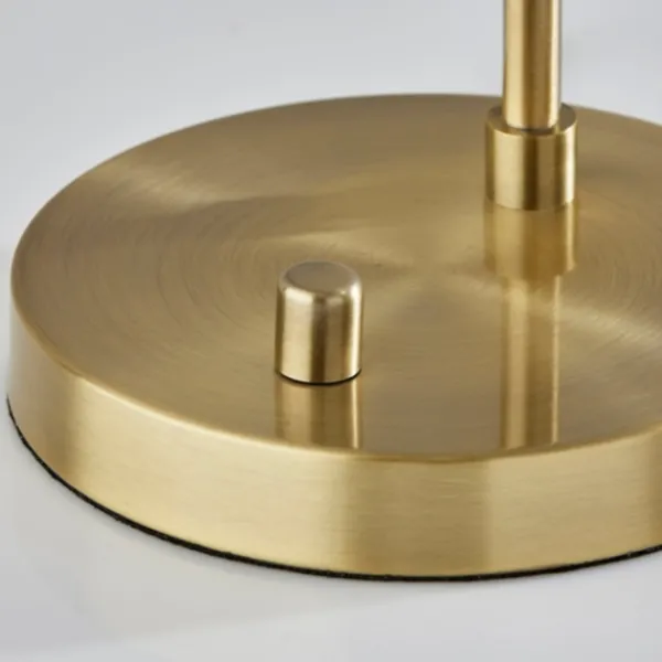Table Lamps-Kirkland's Home Gold Metal And Dual Glass Shade Table Lamp White