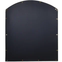 Decorative Mirrors-Kirkland's Home Gold Metal Arch Frame Pane Overlay Wall Mirror