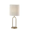 Table Lamps-Kirkland's Home Gold Metal Arched Table Lamp Ivory