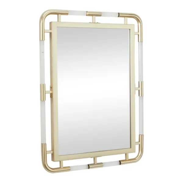 Decorative Mirrors-Kirkland's Home Gold Metal Brielle Wall Mirror