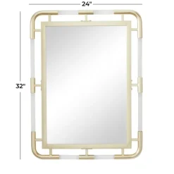 Decorative Mirrors-Kirkland's Home Gold Metal Brielle Wall Mirror