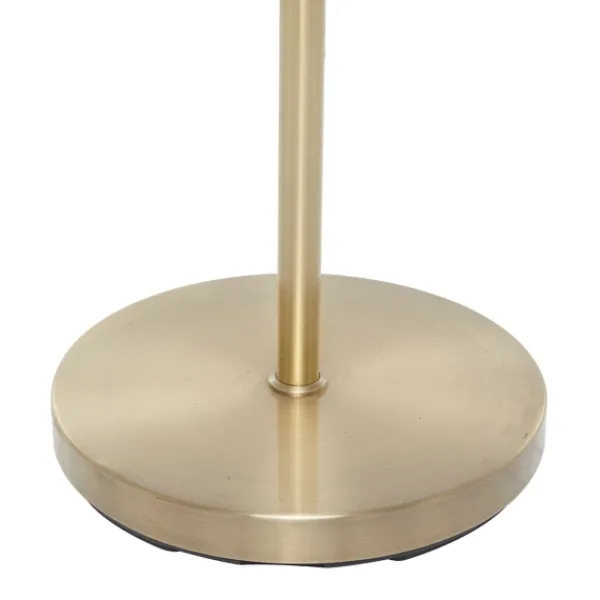 Floor Lamps-Kirkland's Home Gold Metal C-Curve Arch Arm Glass Shade Floor Lamp