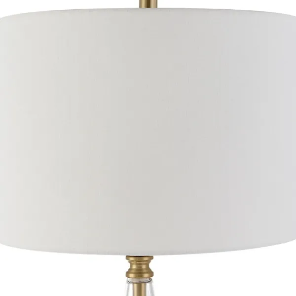 Table Lamps-Kirkland's Home Gold Metal Cone Base Table Lamp White
