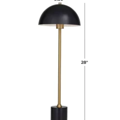 Table Lamps-Kirkland's Home Gold Metal Dome Shade Table Lamp Black