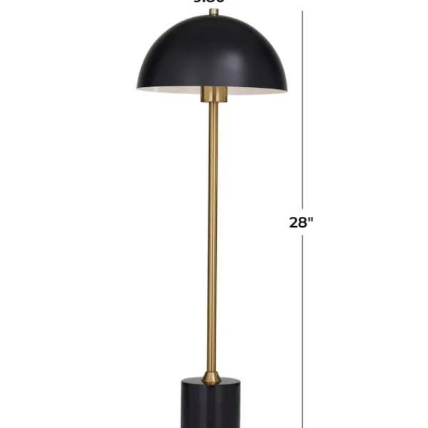 Table Lamps-Kirkland's Home Gold Metal Dome Shade Table Lamp Black