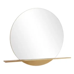 Decorative Mirrors-Kirkland's Home Gold Metal Emery Mirror With Shelf