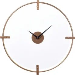 Clocks-Kirkland's Home Gold Metal Frame Glass Face Wall Clock