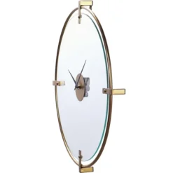 Clocks-Kirkland's Home Gold Metal Frame Glass Face Wall Clock
