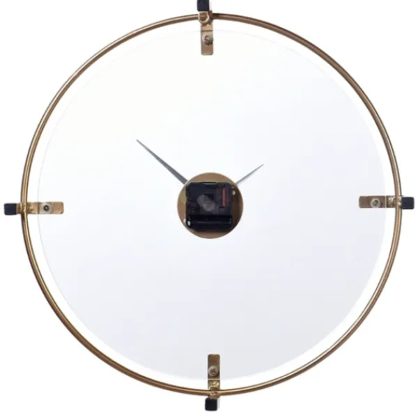 Clocks-Kirkland's Home Gold Metal Frame Glass Face Wall Clock