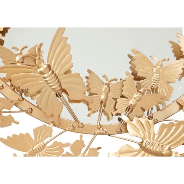 Decorative Mirrors-Kirkland's Home Gold Metal Layered Butterflies Framed Mirror