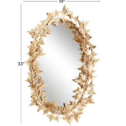 Decorative Mirrors-Kirkland's Home Gold Metal Layered Butterflies Framed Mirror