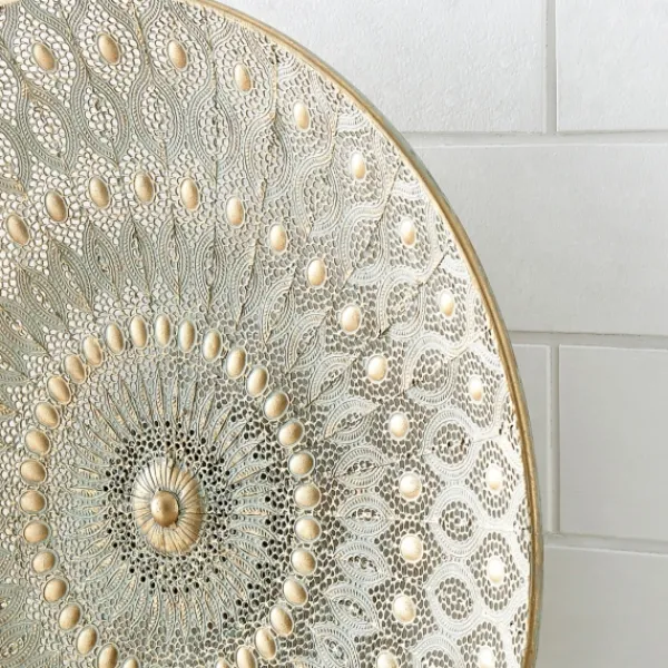 Wall Plaques-Kirkland's Home Gold Metal Medallion Wall Sculpture Gold/Gray