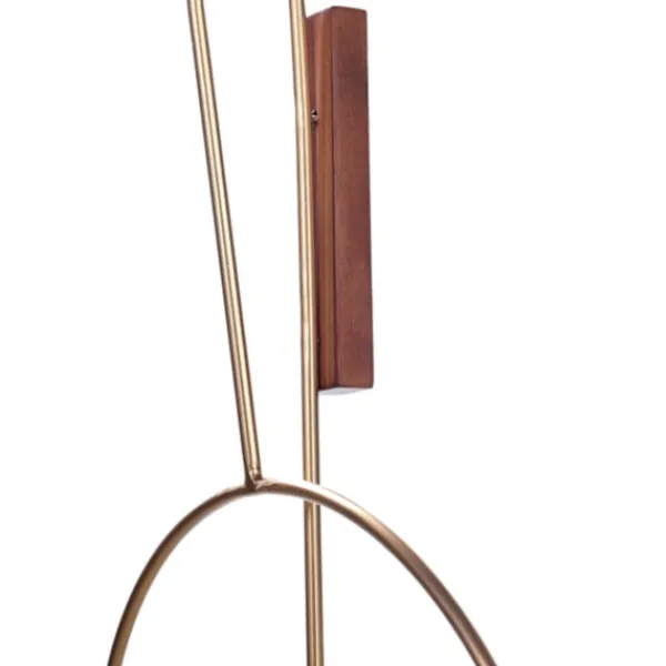 Clocks-Kirkland's Home Gold Metal Open Back Clock With Wood Block