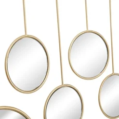Decorative Mirrors-Kirkland's Home Gold Metal Ophelia Hanging Wall Mirror