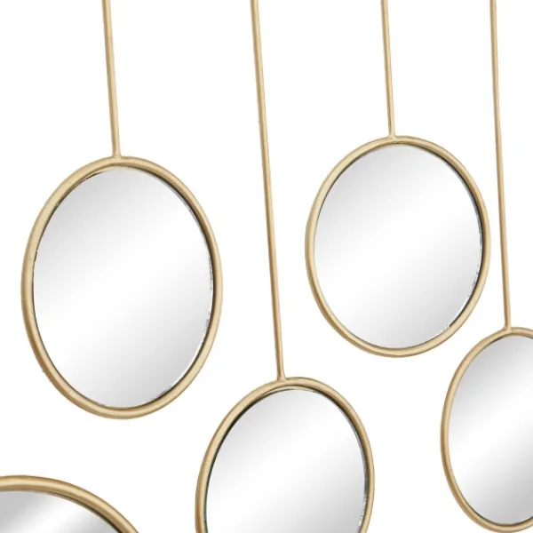 Decorative Mirrors-Kirkland's Home Gold Metal Ophelia Hanging Wall Mirror