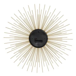 Clocks-Kirkland's Home Gold Metal Sunburst Wall Clock