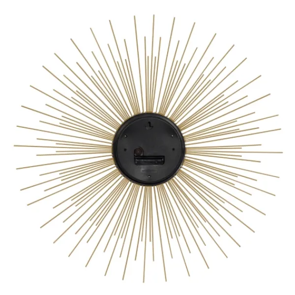 Clocks-Kirkland's Home Gold Metal Sunburst Wall Clock