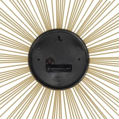 Clocks-Kirkland's Home Gold Metal Sunburst Wall Clock