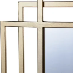 Decorative Mirrors-Kirkland's Home Gold Metal Triple Rectangle Wall Mirror