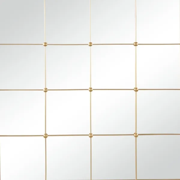 Decorative Mirrors-Kirkland's Home Gold Metal Windowpane Wall Mirror