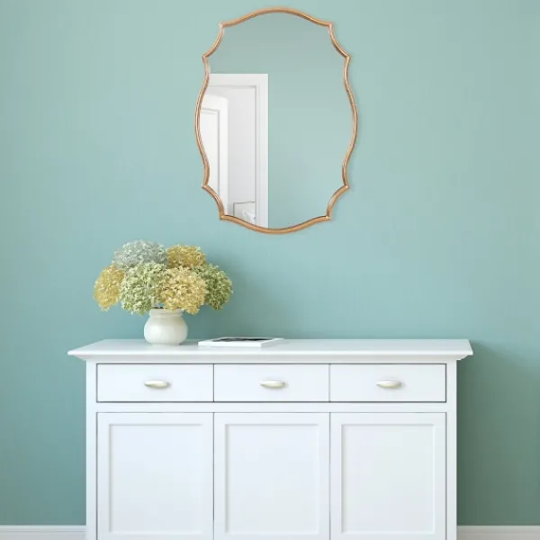 Decorative Mirrors-Kirkland's Home Gold Ornate Scalloped Mirror