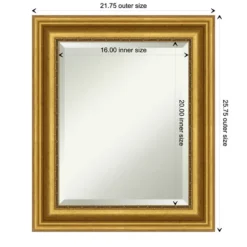 Decorative Mirrors-Kirkland's Home Gold Patina Scalloped Frame Mirror