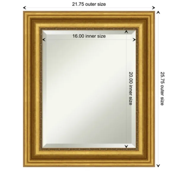 Decorative Mirrors-Kirkland's Home Gold Patina Scalloped Frame Mirror