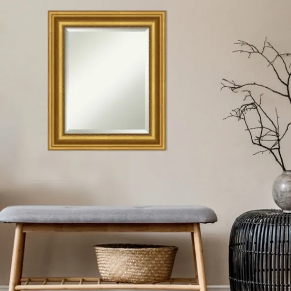 Decorative Mirrors-Kirkland's Home Gold Patina Scalloped Frame Mirror