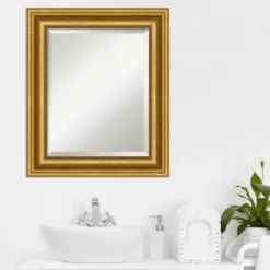 Decorative Mirrors-Kirkland's Home Gold Patina Scalloped Frame Mirror