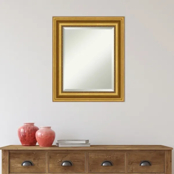 Decorative Mirrors-Kirkland's Home Gold Patina Scalloped Frame Mirror