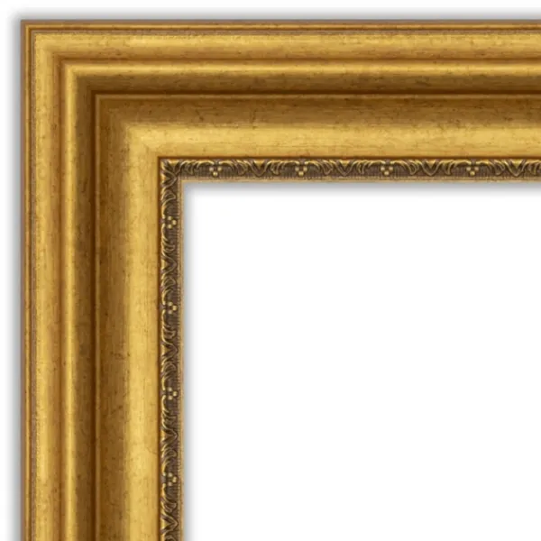 Decorative Mirrors-Kirkland's Home Gold Patina Scalloped Frame Beveled Mirror