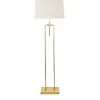 Floor Lamps-Kirkland's Home Gold Salinas Metal Floor Lamp White