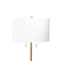 Floor Lamps-Kirkland's Home Gold Sleek Modern Floor Lamp White