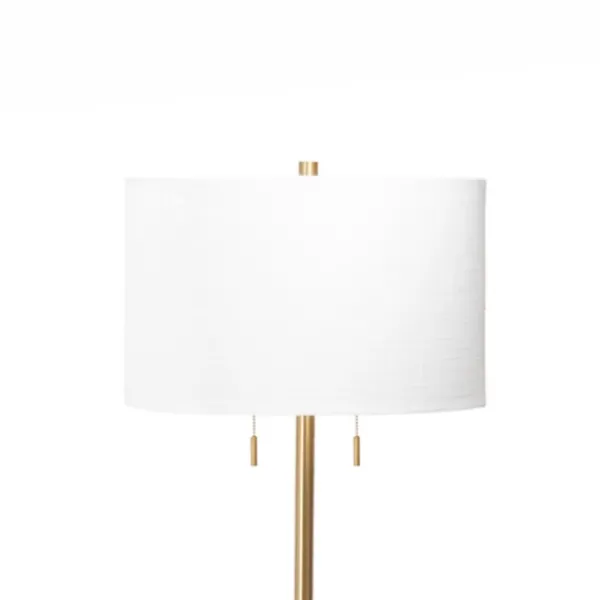 Floor Lamps-Kirkland's Home Gold Sleek Modern Floor Lamp White