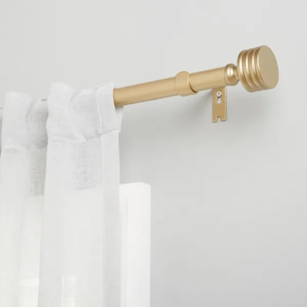 Curtain Rods & Hardware-Kirkland's Home Gold Stacked Cylinder Curtain Rod, 72 In.