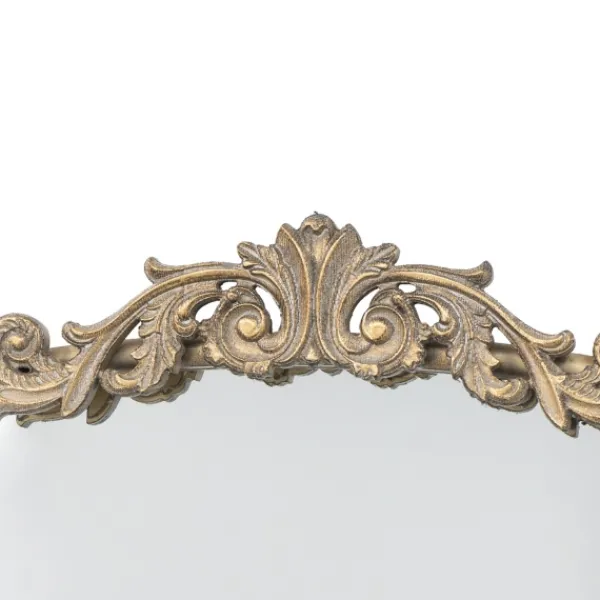 Decorative Mirrors-Kirkland's Home Gold Studded Scroll Arched Mirror, 42 In.