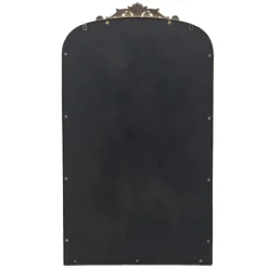 Decorative Mirrors-Kirkland's Home Gold Studded Scroll Arched Mirror, 42 In.