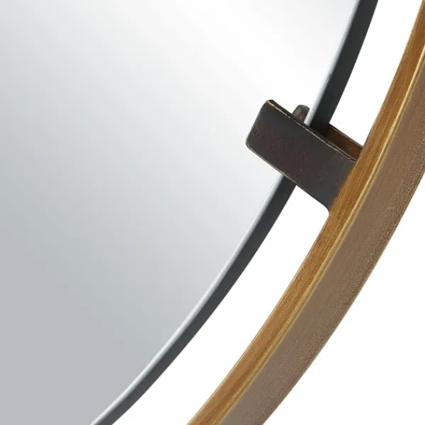 Decorative Mirrors-Kirkland's Home Gold Suspended Round Wall Mirror