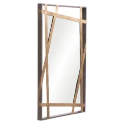 Framed Mirrors-Kirkland's Home Gold Tilted Abstract Framed Mirror