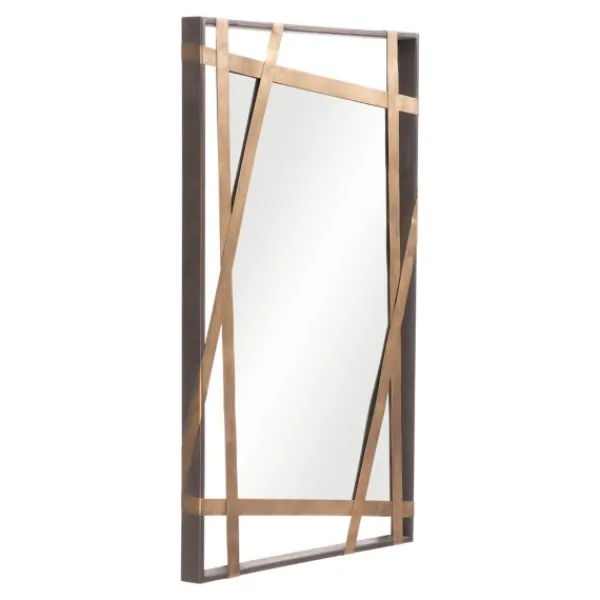 Framed Mirrors-Kirkland's Home Gold Tilted Abstract Framed Mirror