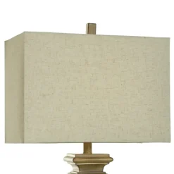 Table Lamps-Kirkland's Home Gold Traditional Rectangular Table Lamp Gold/Tan