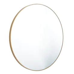 Decorative Mirrors-Kirkland's Home Gold Wood Round Frame Mirror