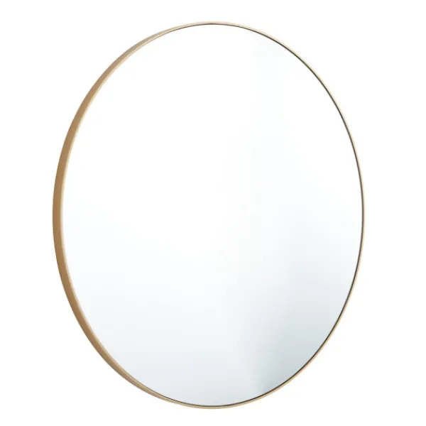 Decorative Mirrors-Kirkland's Home Gold Wood Round Frame Mirror