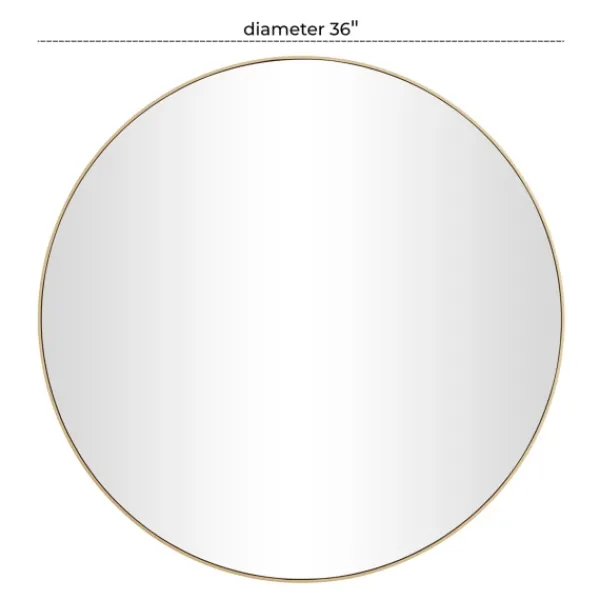 Decorative Mirrors-Kirkland's Home Gold Wood Round Frame Mirror