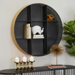Shelves-Kirkland's Home Golden Dots Circle Cubbies Wall Shelf