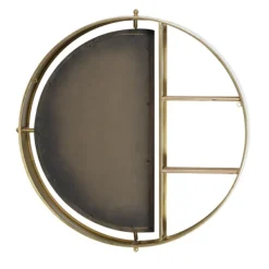 Shelves-Kirkland's Home Golden Floating Shelf With Half-Moon Mirror