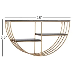 Shelves-Kirkland's Home Golden Half Moon Wall Shelves