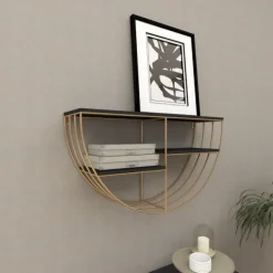 Shelves-Kirkland's Home Golden Half Moon Wall Shelves
