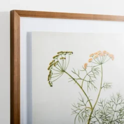 Framed Art-Kirkland's Home Golden Leaves Herbs Dill Framed Art Print White/Green