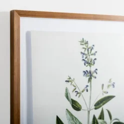 Framed Art-Kirkland's Home Golden Leaves Herbs Sage Framed Art Print White/Green